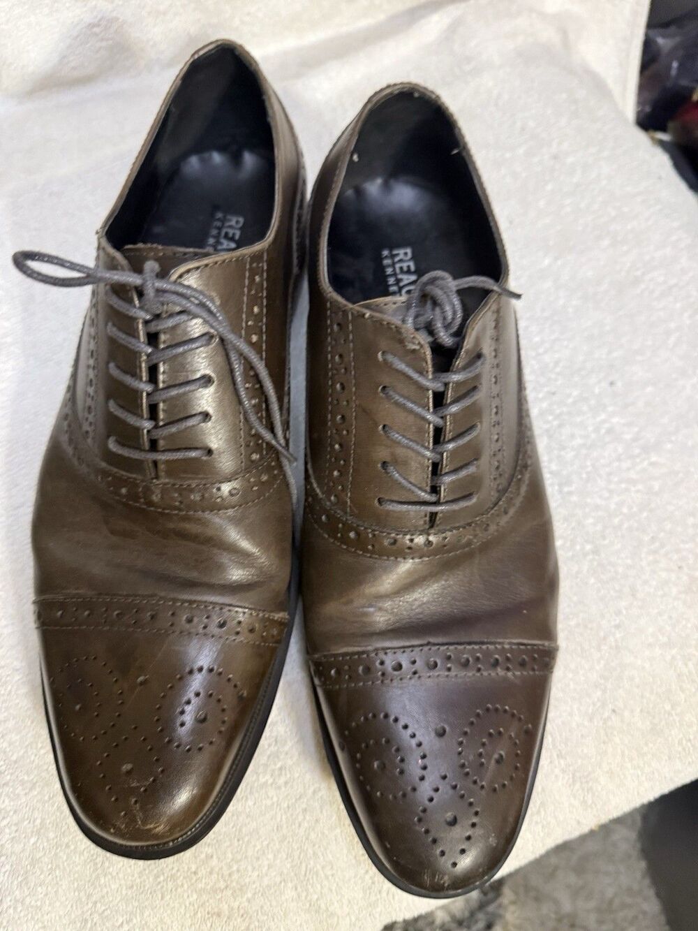 Kenneth Cole Reaction Lance Wingtip Oxfords Men Size 9.5